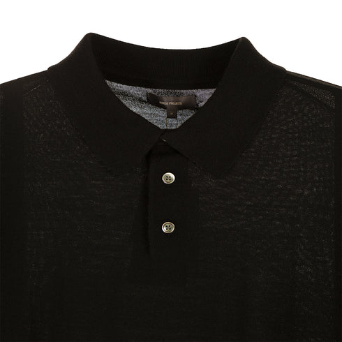 Norse Projects John Tech Merino SS Polo Black N45-06019999 Degli Uberti